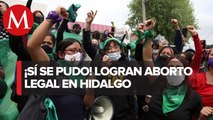 Feministas festejan la despenalización del aborto en Hidalgo