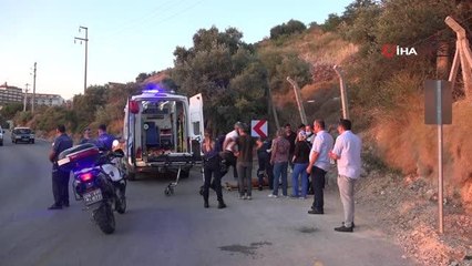 Gaz ile fren pedalını karıştıran kadın şarampole yuvarlandı