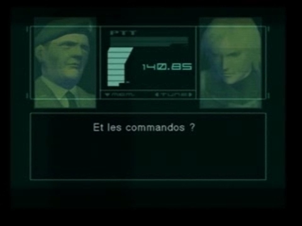 MGS2: 39 Codec Raiden au rapport