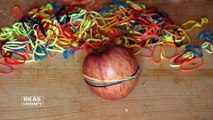 Red Apple Vs Rubber Bands | Latest Experiment Challenge Video | Ideas Therapy