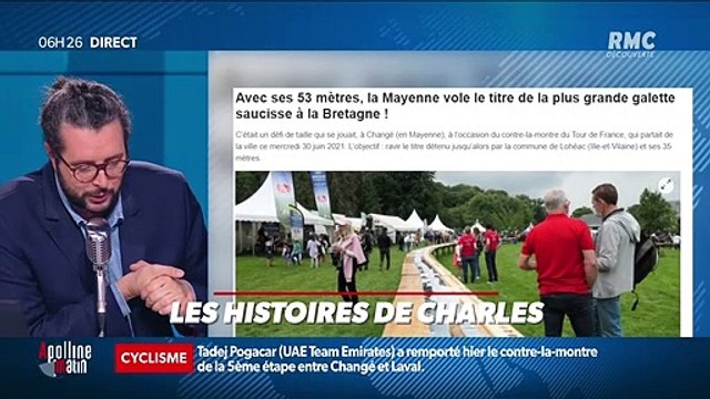 « Les 3 histoires de Charles Magnien » : La Mayenne obtient le titre de la plus grande galette saucisse et un Britannique bat le record mondial du Guinness avec des M&M's - 01/07
