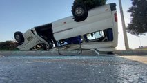 KAHRAMANMARAŞ - Servis minibüsü devrildi: 8 yaralı