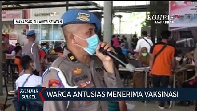 Ribuan Warga Antusias Ikuti Vaksinasi Massal Di Kecamatan Biringkanaya Makassar