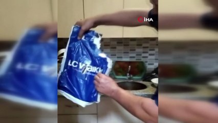 Poşet içinde akıllara durgunluk veren düzenek