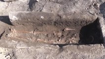Kazı çalışmalarında Bizans dönemine ait mezar ve insan iskeleti bulundu