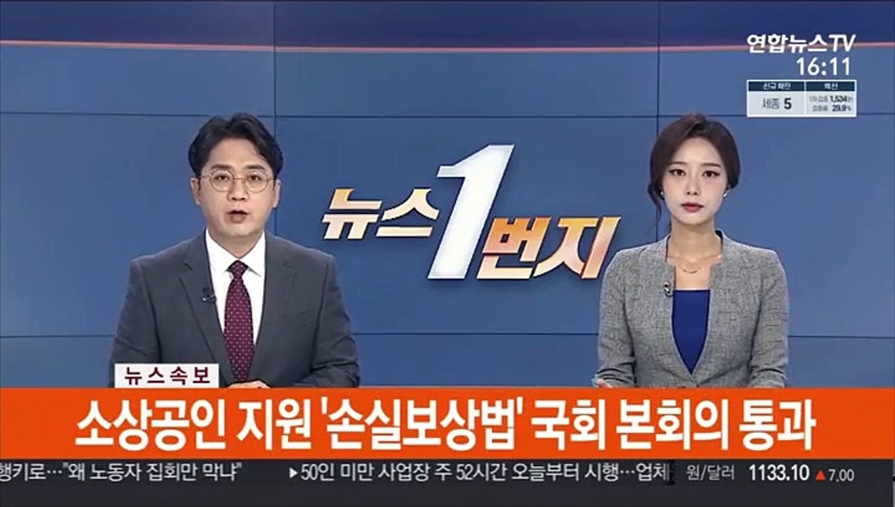 [속보] 소상공인 지원 '손실보상법' 국회 본회의 통과