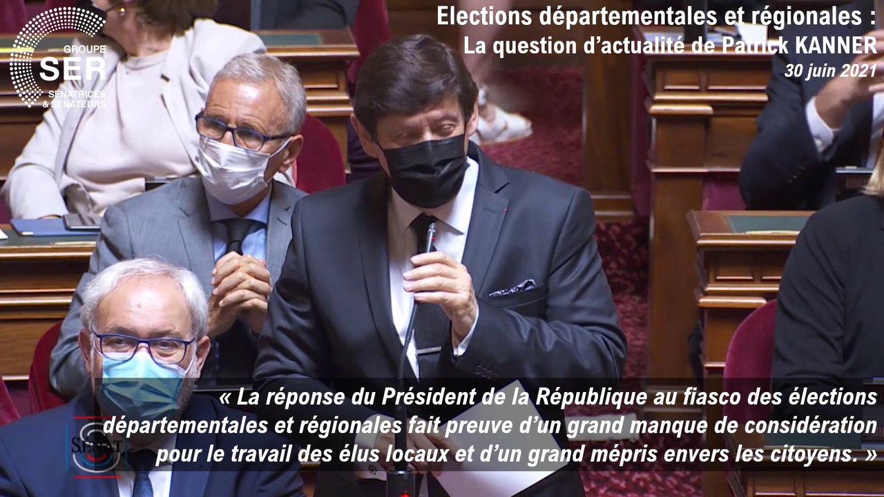 Elections départementales et régionales : la question d'actualité de Patrick Kanner