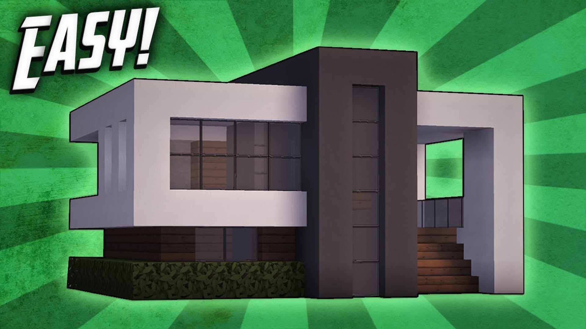 Minecraft: how to build a small & easy modern house tutorial (#25