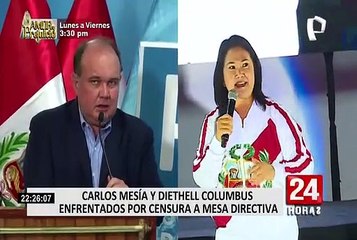 Miembros de la bancada de Fuerza Popular se enfrentaron por censura a Mesa Directiva