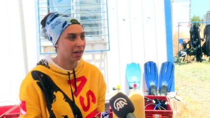 ADANA - Disleksiyi yenen genç kız, su altı zenginliklerini keşfetmek için dalgıç oldu