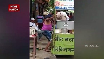 Home guard beat up hawkers for eating free biryani, watch video