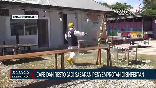 Cafe Dan Resto Jadi Sasaran Penyemprotan Disinfektan