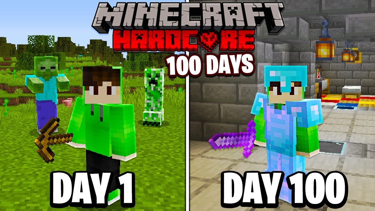 I Survived 100 Days In HARDCORE Minecraft... - Video Dailymotion