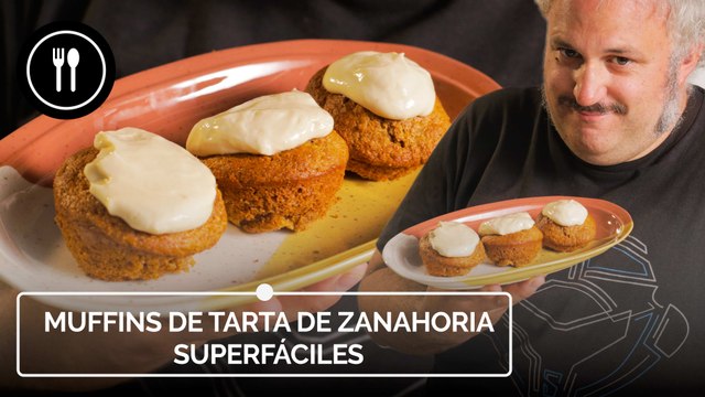 Muffins de tarta de zanahoria superfáciles
