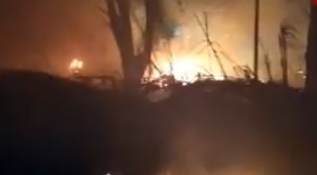 Campomarino (CB) - Incendio sulla linea ferroviaria tra Molise e Puglia (01.07.21)