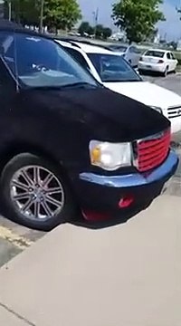 Une voiture recouverte de paillasson