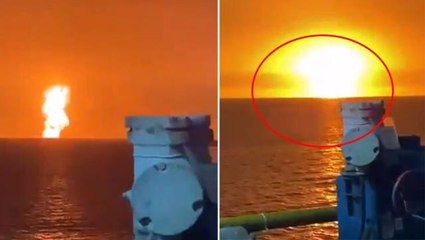 Hazar Denizi'nde çok büyük patlama! Atom bombasını andırdı, gökyüzü kızardı