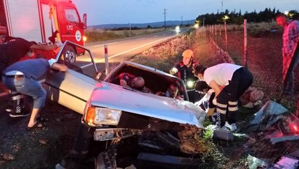 Kontrolden çıkan araç su kanalına uçtu: 1 yaralı
