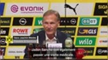 Dortmund - Watzke confirme le départ de Sancho