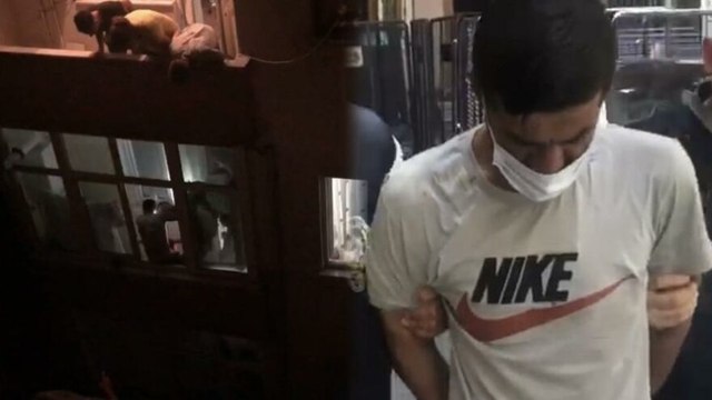 Eşini ve kızını evden kovup oğlunu bıçakla rehin aldı