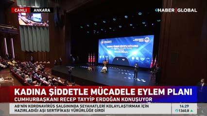 Cumhurbaşkanı Erdoğan, kadına şiddetle mücadele eylem planını açıkladı