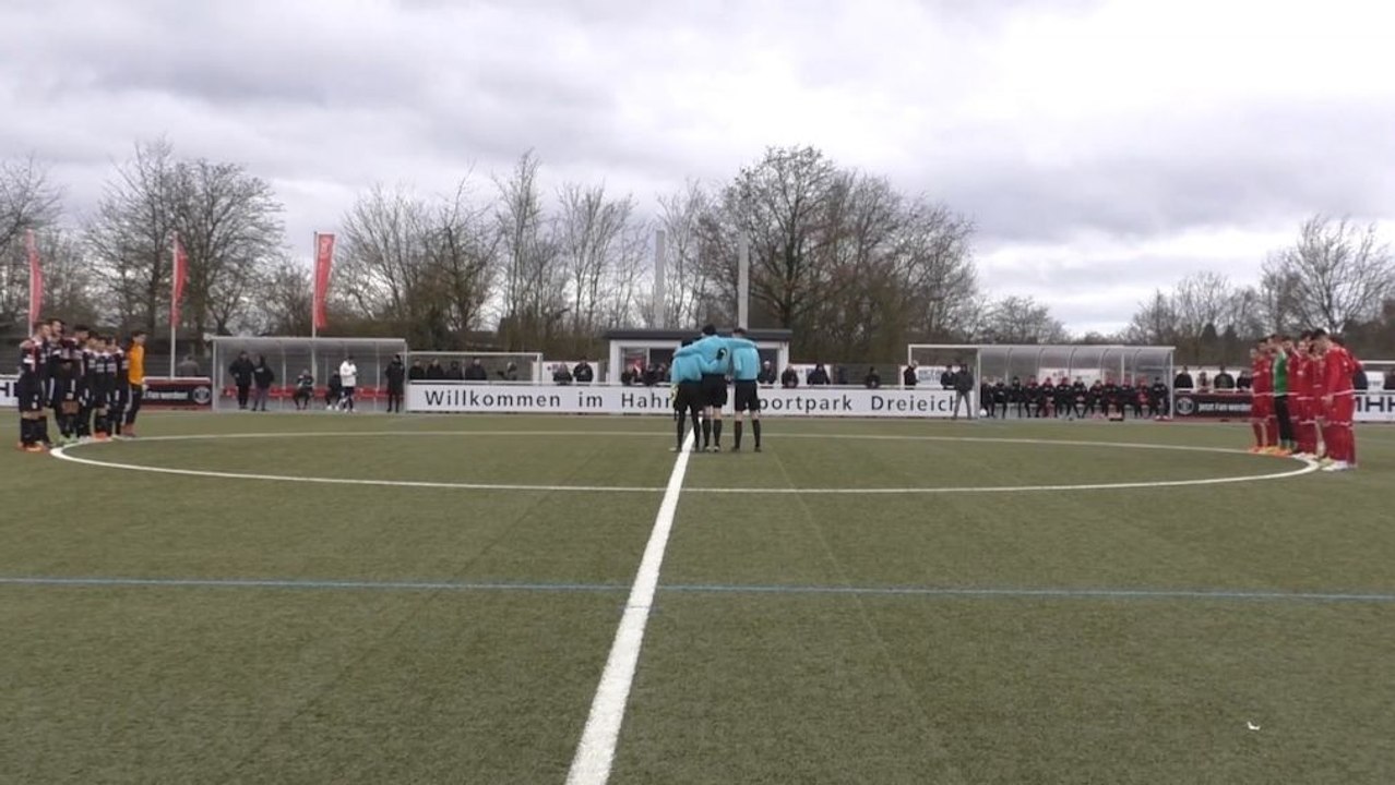 Schweigeminute nach Hanau-Anschlag:  Hessen Dreieich siegt dank Blitzstart