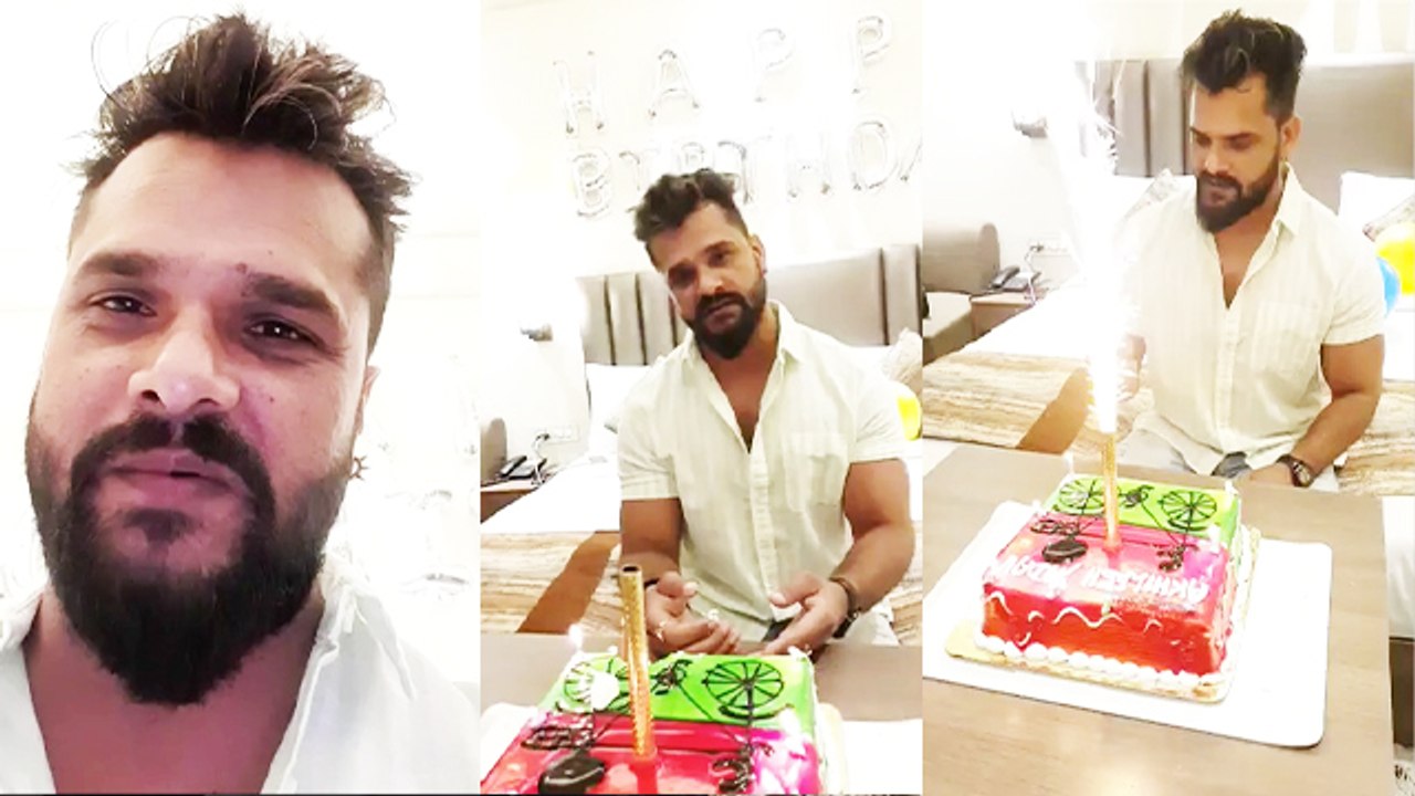 ख़ेसारी लाल यादव ने मनाया अखिलेश यादव का जन्मदिन,केक काटकर दी शुभकामनाएं