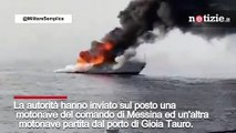 Nave della Guardia di Finanza in fiamme affonda in mare aperto: salvo l'equipaggio