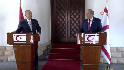 Son dakika haberi | Dışişleri Bakanı Mevlüt Çavuşoğlu, KKTC Cumhurbaşkanı Ersin Tatar ile gerçekleştirdiği basın toplantısında, "Kıbrıs tarafı Cenevre'de yeni, gerçekçi...