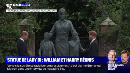 Download Video: La statue de Lady Di dévoilée dans le jardin du palais de Kensington à Londres