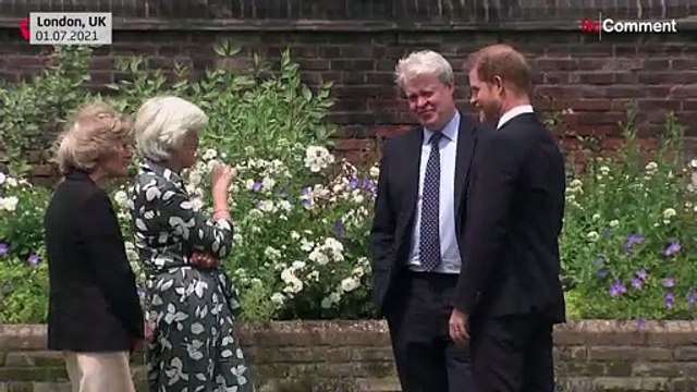 Unveiling of Princess Diana statue at Kensington Palace