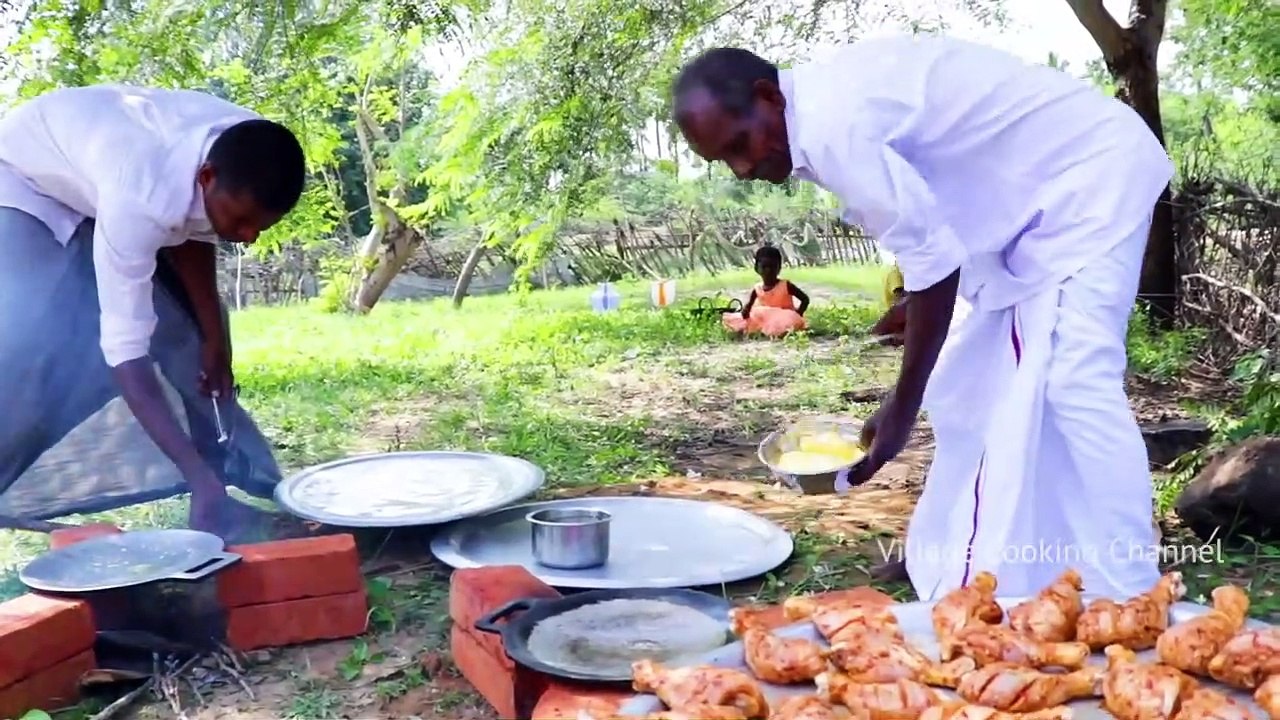CHICKEN LEGS  Grandpa cooking chicken legs fry  Chicken legs