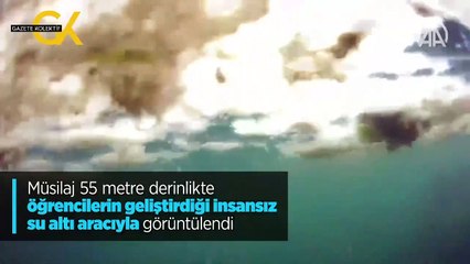 Müsilaj 55 metre derinlikte öğrencilerin geliştirdiği insansız su altı aracıyla görüntülendi