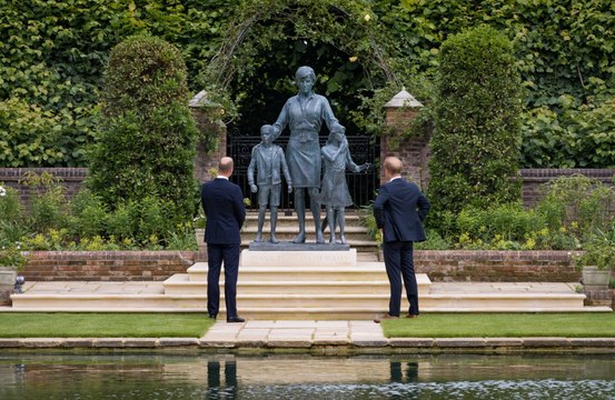 Princes William and Harry reunite at Princess Diana statue unveiling