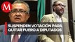 Por falta de quórum, suspenden votación de desafuero a diputados Huerta y Toledo