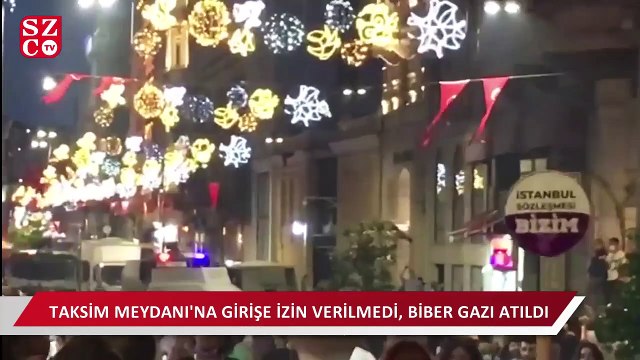 Taksim'deki İstanbul Sözleşmesi eyleminde arbede, alana TOMA getirildi, biber gazı atıldı