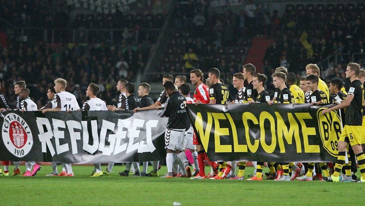 Refugees welcome - St. Pauli und BVB setzen Zeichen