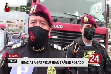 Download Video: Comas: recuperan tráiler con mercadería gracias a GPS