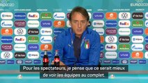 Quarts - Mancini veut affronter une Belgique 