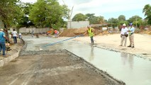 Alcaldía de Managua avanza con obras de mejoramiento vial en el barrio Oscar Turcios