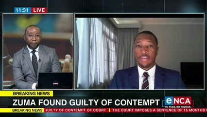 Zuma sentenced to 15 months imprisoment