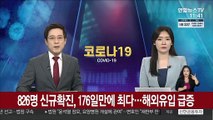 826명 신규확진, 176일만에 최다…해외유입 급증