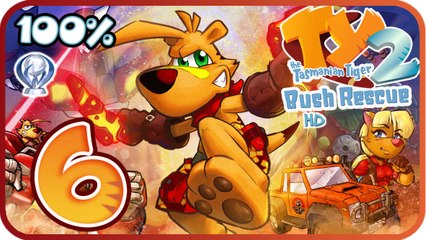Ty the Tasmanian Tiger 2: Bush Rescue HD 100% Walkthrough Part 6 (PS4) Mount Boom, Frill Neck Forest