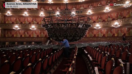 شاهد: في "تياترو كولون" في بوينس أيرس.. استعدادات الافتتاح على قدم وساق والثريا حاضرة في مكانها