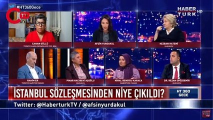 Habertürk sunucusunundan canlı yayında İstanbul Sözleşmesi çıkışı
