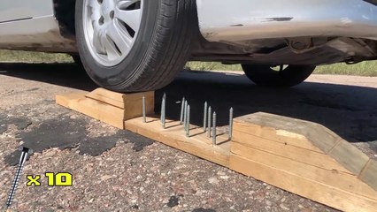 GoPro Inside a CAR TIRE (TIRE vs NAILS) | Filmism World |