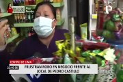 Centro de Lima: frustran robo en negocio frente a local de Perú Libre