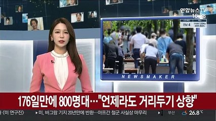 176일만에 800명대…"언제라도 거리두기 상향"