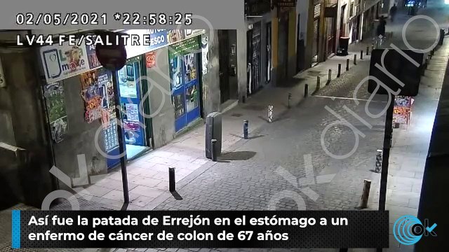 Así fue la patada de Errejón en el estómago a un enfermo de cáncer de colon de 67 años