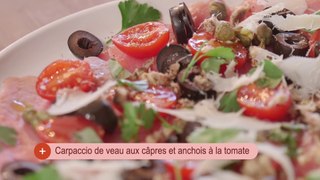 Recette Carpaccio de veau aux câpres et anchois à la tomate